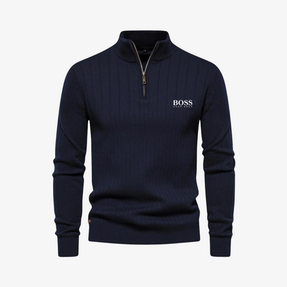 Halbzip-Strickpullover