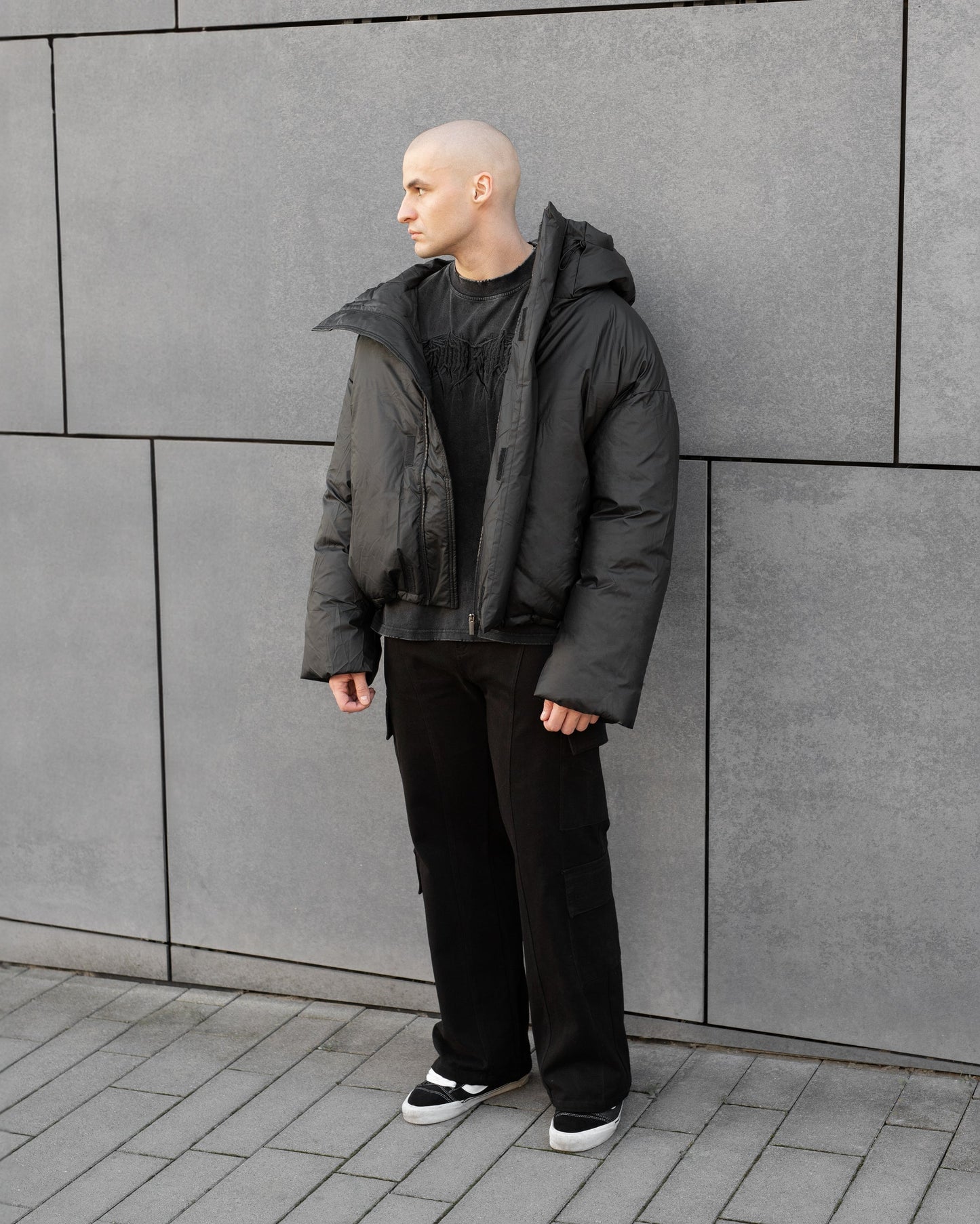 PUFFER JACKET IN JET BLACK FOR MENS