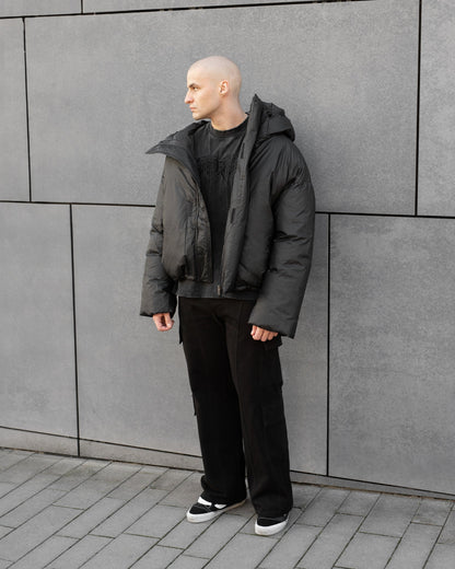 PUFFER JACKET IN JET BLACK FOR MENS